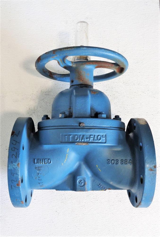 ITT Dia-Flow 4" 150# Lined Diaphragm Valve 4-2538-M-903